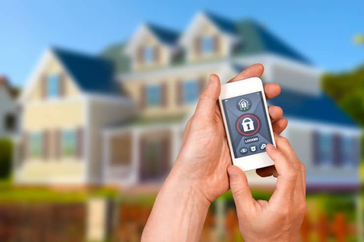 Home security device home security device on cellphone