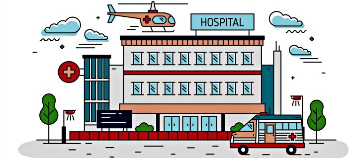 sketch of a hospital