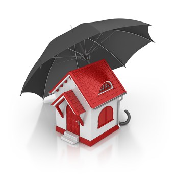 house and umbrella