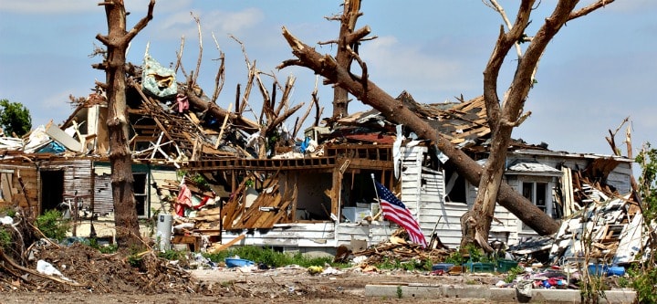 Home destroyed by tornado